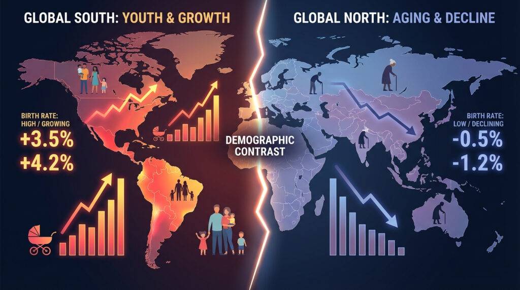 Harta Natalității Globale: De ce unele țări au 47 de nașteri la 1.000 de locuitori, iar altele sub 7? 2 Harta Natalității Globale - De ce unele țări au 47 de nașteri la 1.000 de locuitori, iar altele sub 7