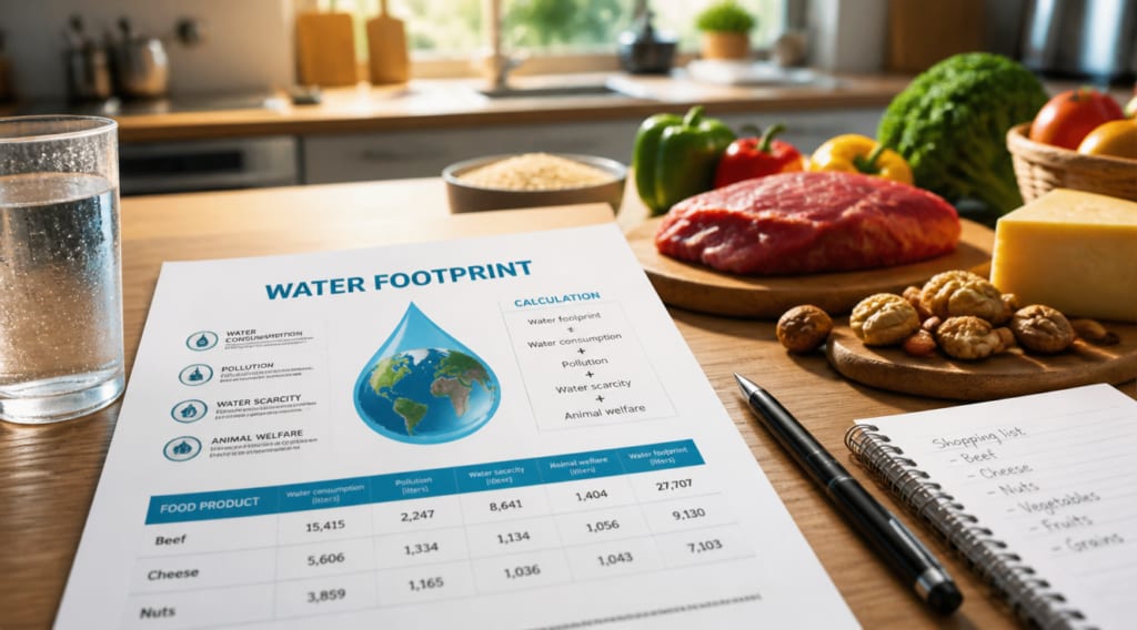 Cum se calculează amprenta de apă a alimentelor pe care le consumi 1 Cum se calculează amprenta de apă a alimentelor pe care le consumi